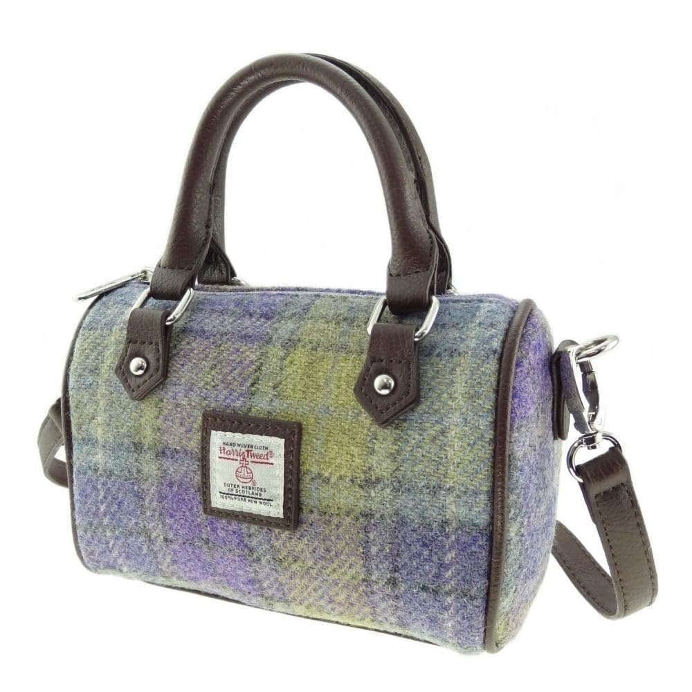 Glen Appin Of Scotland Harris Tweed 'Kilbride' Mini Tote Bag - Green Check Col 112, XS