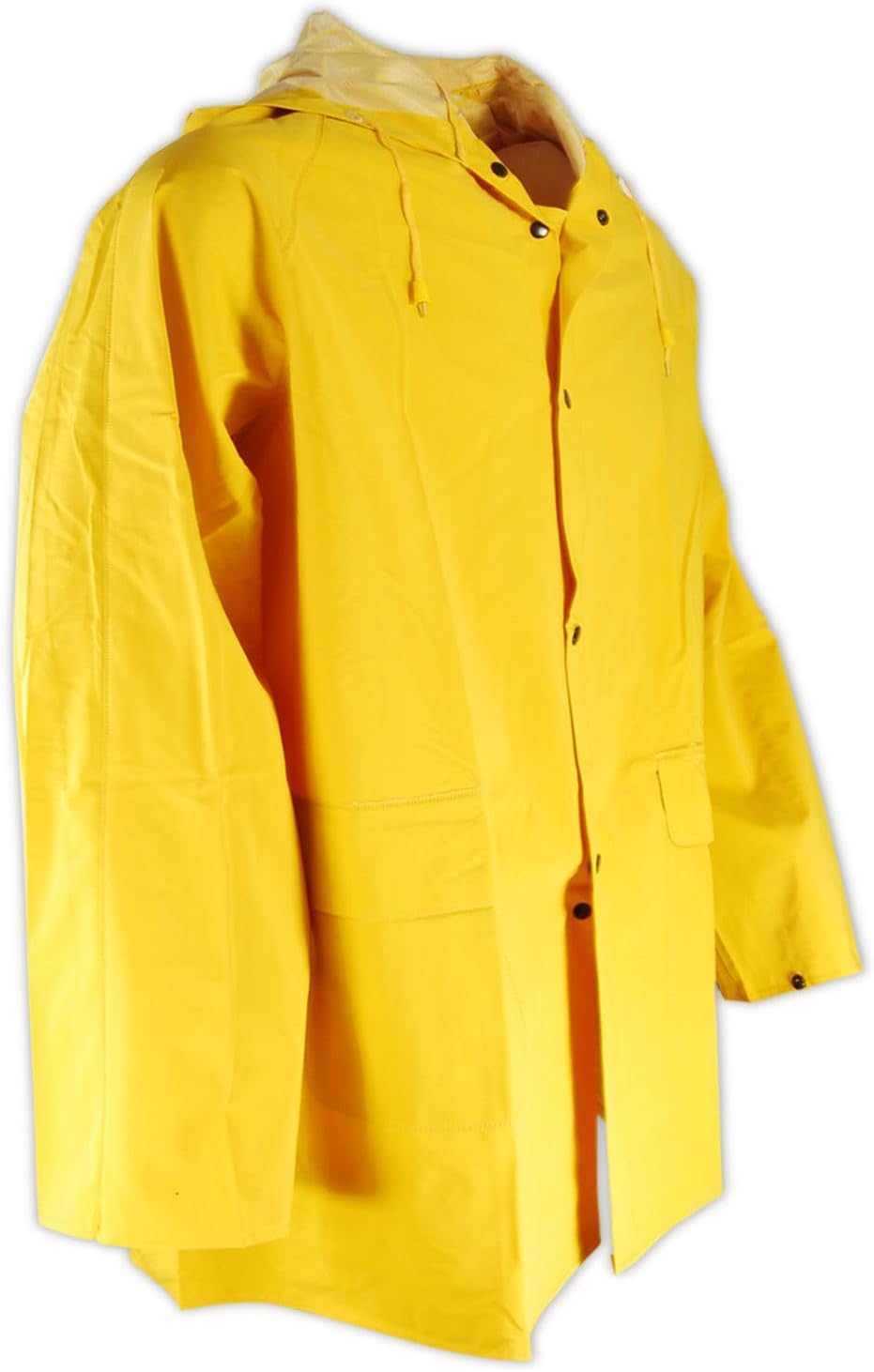 MAGID RainMaster PVC Jacket with Snap Closures, 1 Jacket, Size Medium, Yellow PVC Shell and Vinyl Lining, HJ7819