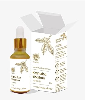 AVP Kanaka Thailam 30ml | Infused with Beauty Berry and Sandalwood | Ayurvedic Herbal Face Oil | Helps reduce Pigmentations, Suntan | UV Protection | For men and women | Day Serum