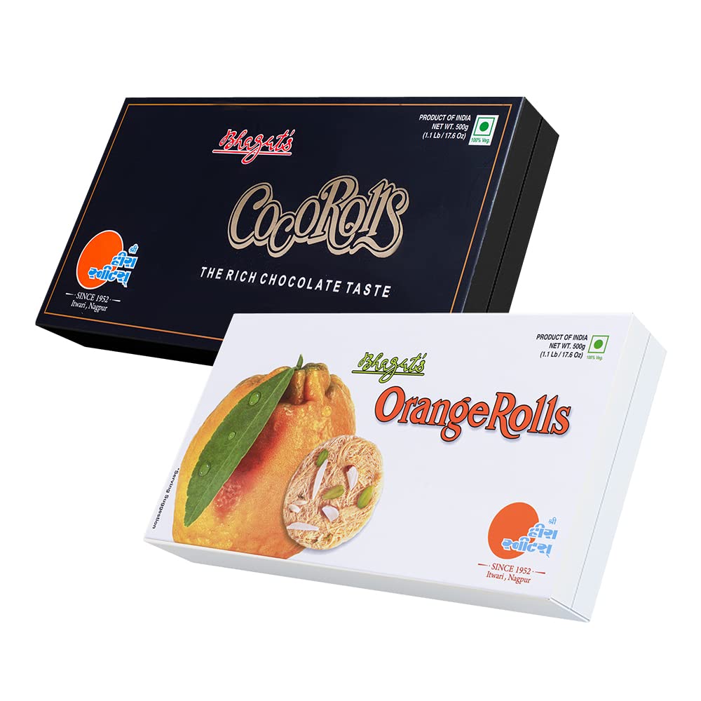 Bhagats Heera Sweets SonRoll Shree Heera Sweets - SonRoll Combo | Chocolate & Orange Flavoured SonRoll (500Gms Each) Preservatives Free Soft Flaky Sweets Mithai Box (B09X61KY12) Amazon Price History, Amazon Price Tracker