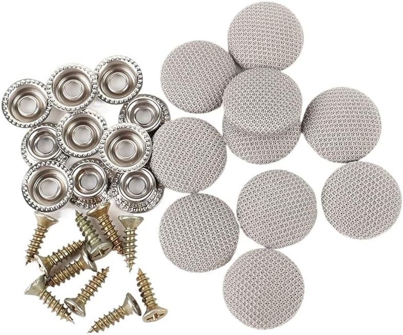 Easy Repair 30/60Pcs Car Interior Roof Buckles Headliner Ceiling Cloth Fixing Screw Care Fabric Buckle Rivets Retainer Cap Repair Automotive Say Goodbye to Detachment(60pcs-Black)