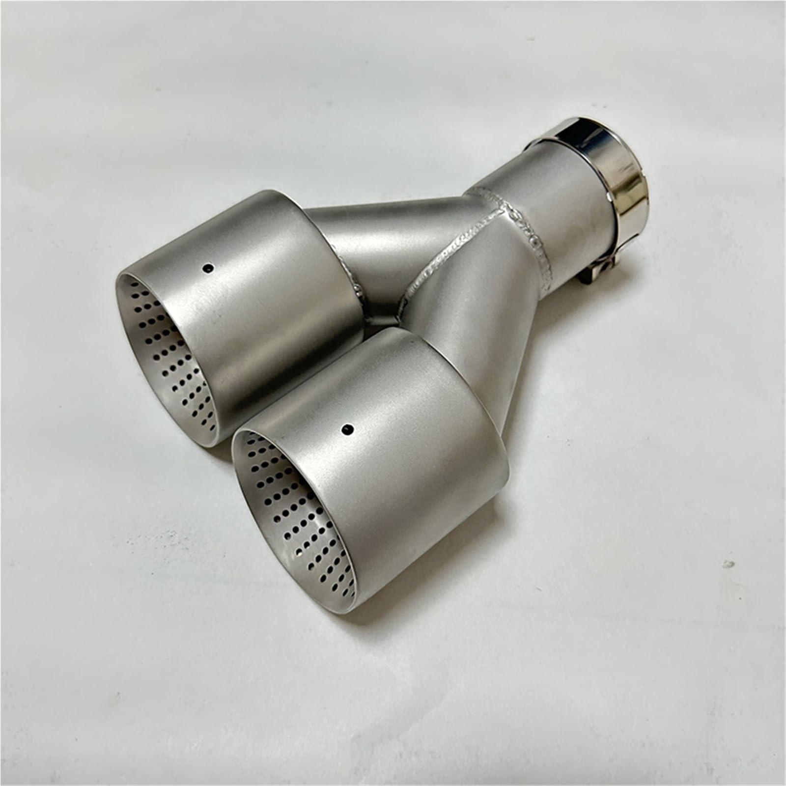 1 Uds. Accesorios para coche tubo escape acero inoxidable silenciador garganta trasera arenado Y salida gran calibre sistema escape Tubo de Escape(60mm-89mm)