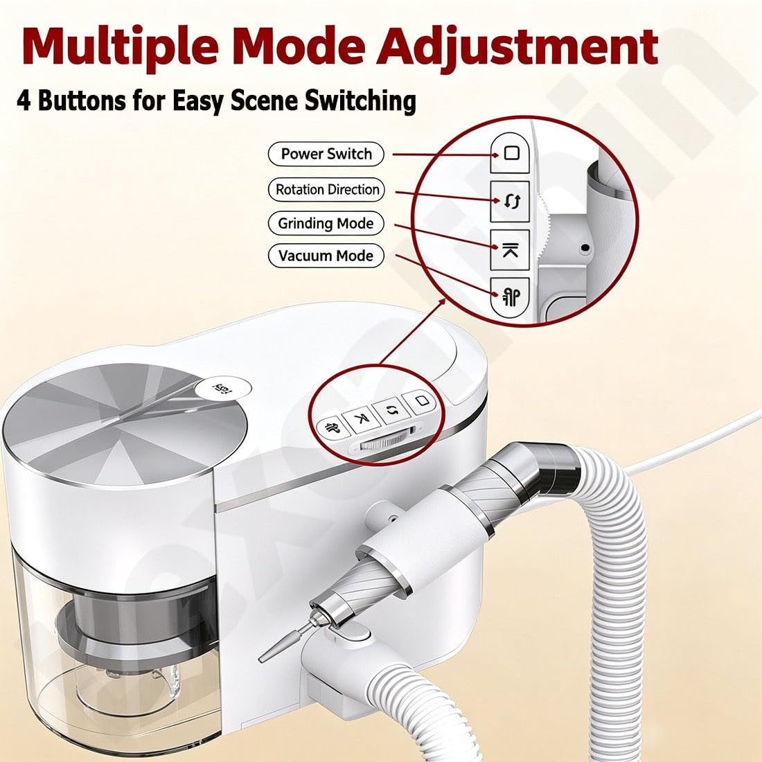 Aspirapolvere Professionale for Unghie,Silenzioso≤68db