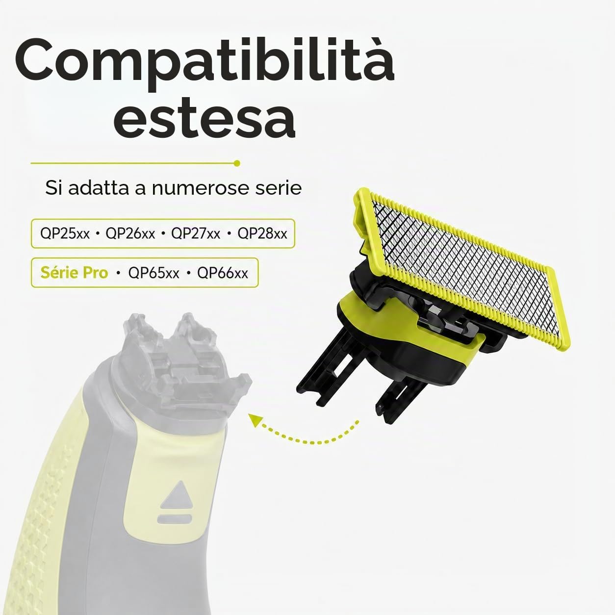 Cartucce per rasoio elettrico - Confezione da 3 lame - Compatibile con tutti i modelli O Blade - Rasatura e cura della barba - 4 mesi di utilizzo