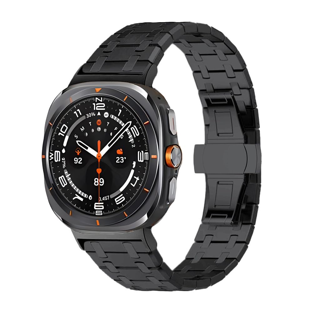 Pasek ze stali nierdzewnej do zegarka Samsung Ultra 47mm pasek metalowa klamra motylkowa biznesowa opaska na nadgarstek do zegarka Samsung Galaxy Ultra opaski do zegarków