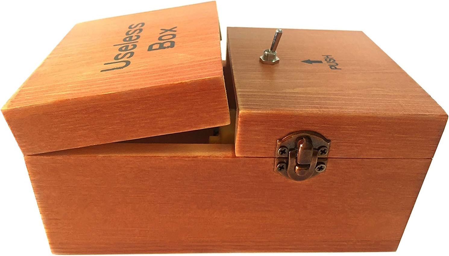 Abbaoww Useless Box Turns Itself Off with Endless Fun for Birthday Christmas Surprise Gifts (with Words - AA)