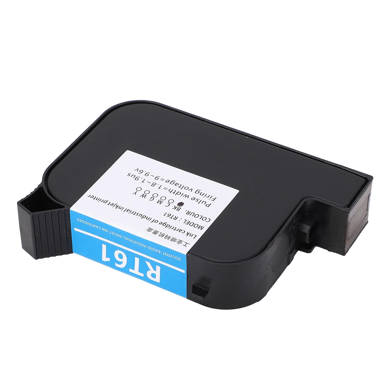 FTVOGUE Cartucho de Tinta Negro de Secado Rápido para Impresora de Inyección de Tinta de 12,7 Mm, Cartucho de Tinta para Impresora de Inyección de Tinta Portátil RT61 de 42 Ml