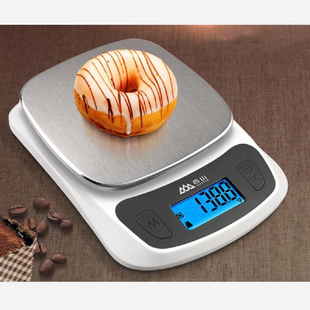 Escala Digital de la Cocina de Alimentos de 11 Libras, 5 kg for Perder Peso, cocinar, 304 Acero Inoxidable Escala electrónica Escala de Cocina Escala de té Inicio Zero y Tare