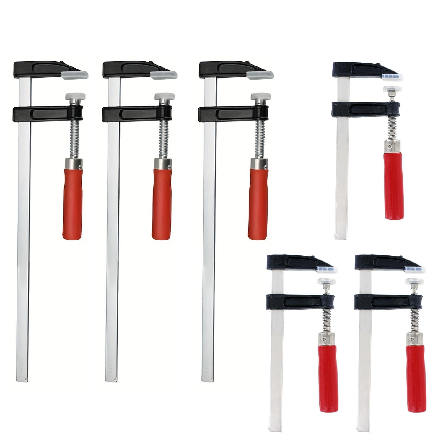 Cobenga 6 Pcs Professional Clamp for Woodwork Heavy Duty Woodworking Clamps Set, F Clamp Bar Clamp