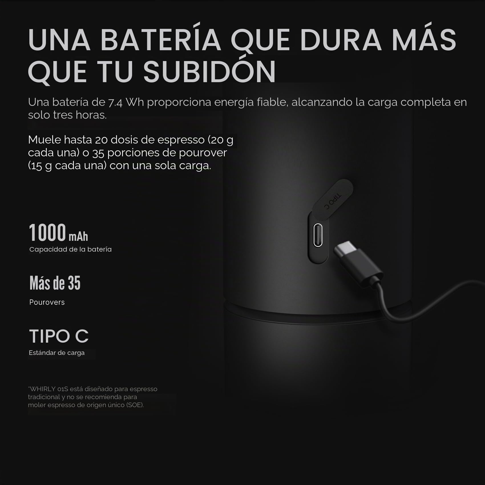 TIMEMORE Molinillo de café de muelas, molinillo eléctrico portátil con cuerpo de metal, 30 ajustes precisos desde espresso hasta prensa francesa, diseño de bajo ruido, parada automática y protección