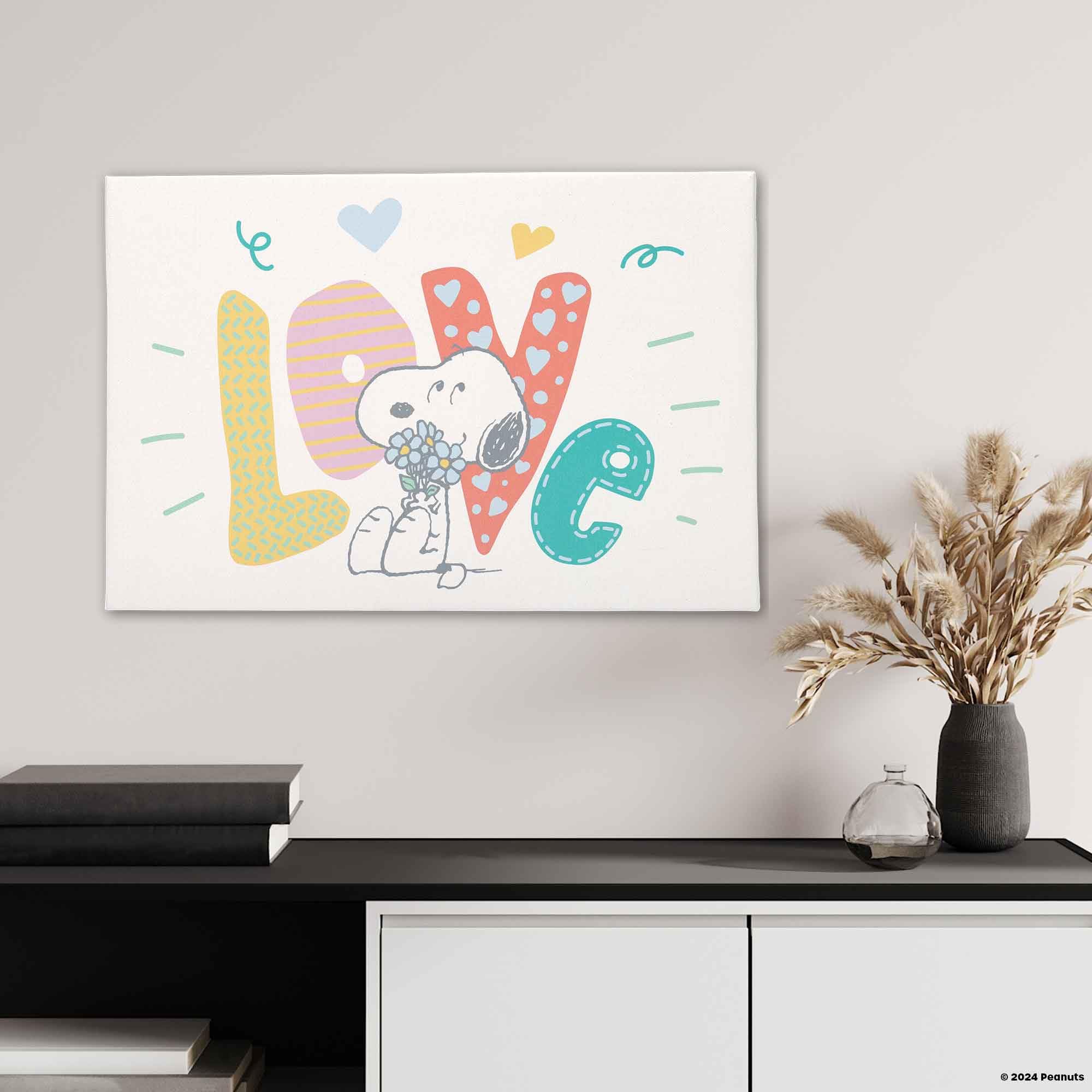 Amazon.com: Open Road Brands Peanuts Snoopy Love Gallery Wrapped