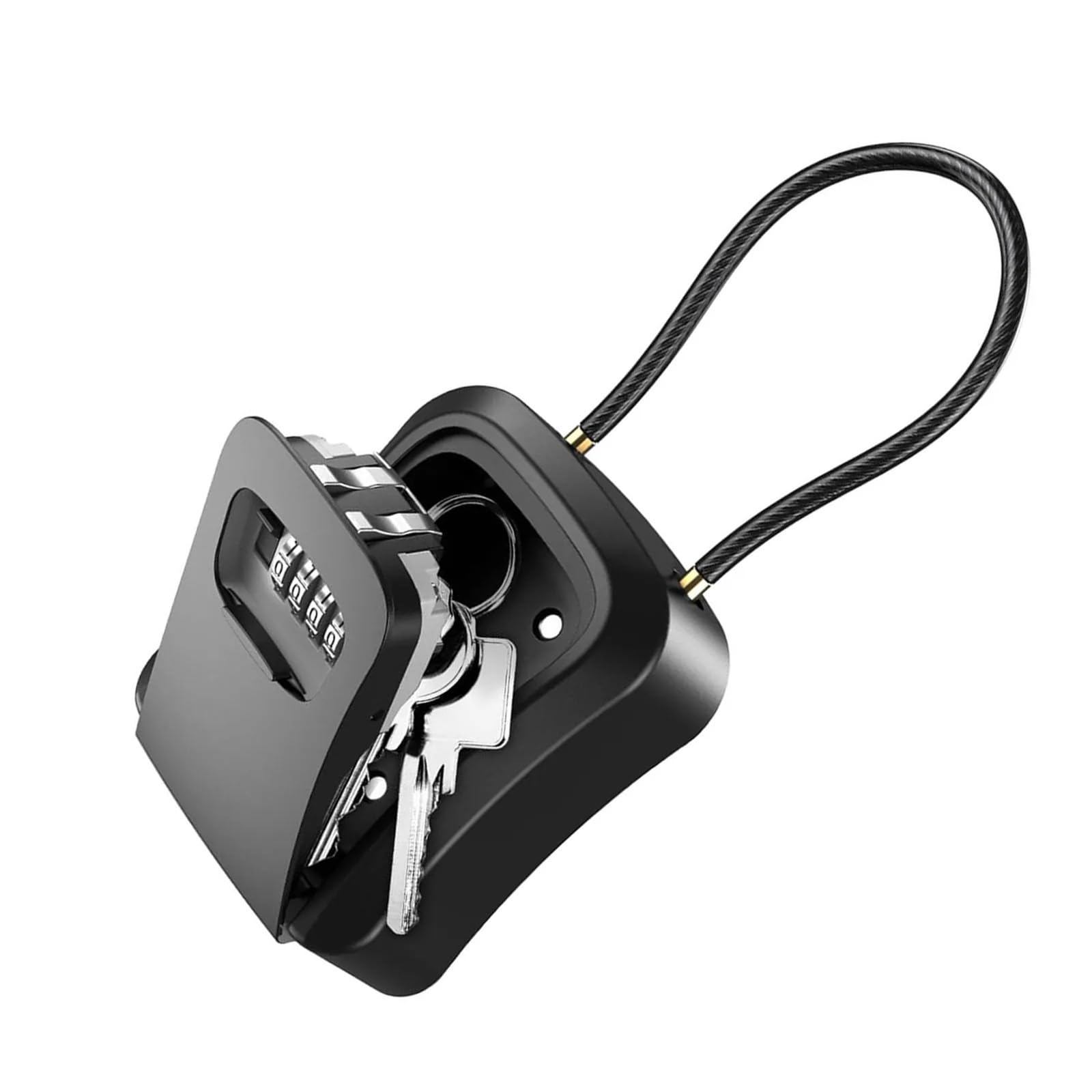 Caja de seguridad waterproof con código de 4 dígitos para uso en exteriores espacio de almacenamiento adical para les armario seguro para el hogar y el jardín