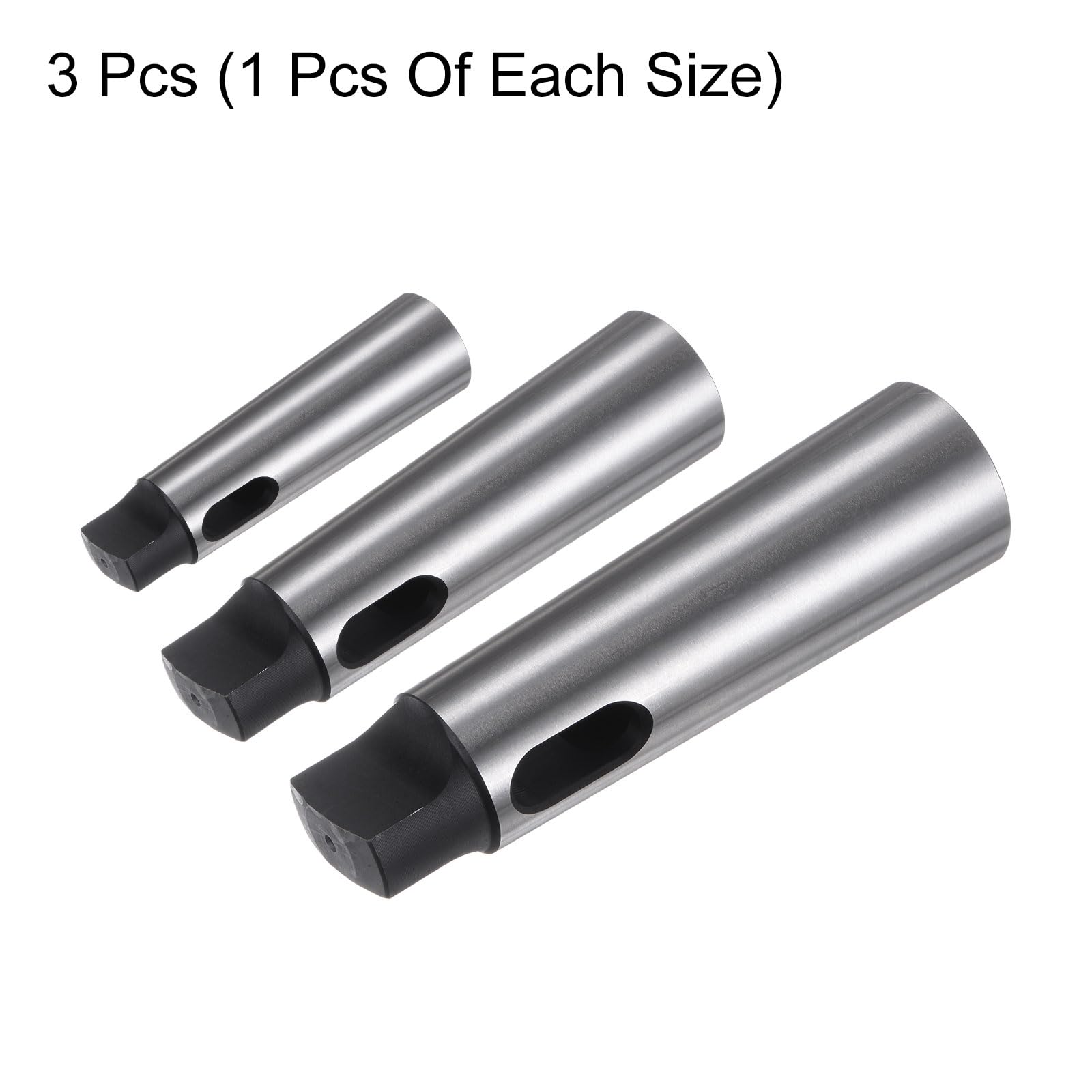 QUARKZMAN 3pz Morse Cono Adattatore Mt2—1、Mt3—2、Mt4—3 Precisione 0.02mm Alto Tenore Carbonio Acciaio Trapano Manicotto Riduzione Trapano Mandrino Manicotto per Tornio Fresatura Parte