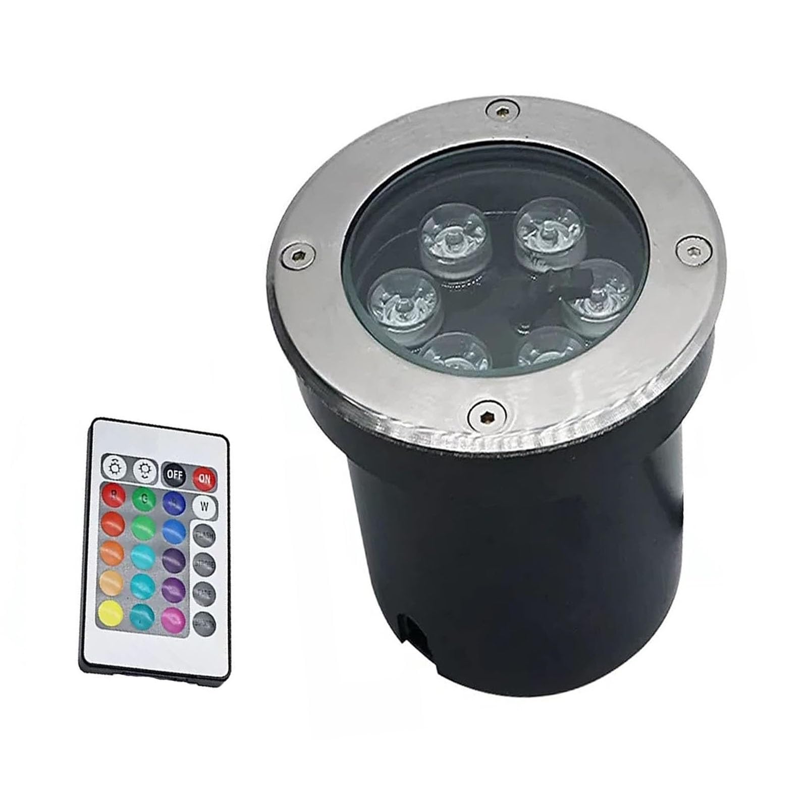 Luces De Paisaje Submarino - Foco LED Piscina, Foco Sumergible IP68, Foco Sumergible LED Con Cambio De Color RGB, Para Jardín, Focos De Piscina, Con Mando A Distancia ( Color : 12V , Size : 24w )