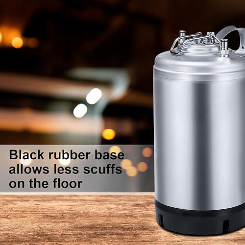 Miniatura 7 de Barril de acero inoxidable con cerradura de bola de 3 galones, barril de cerveza con una sola manija para barril, cerveza casera y cerveza artesanal