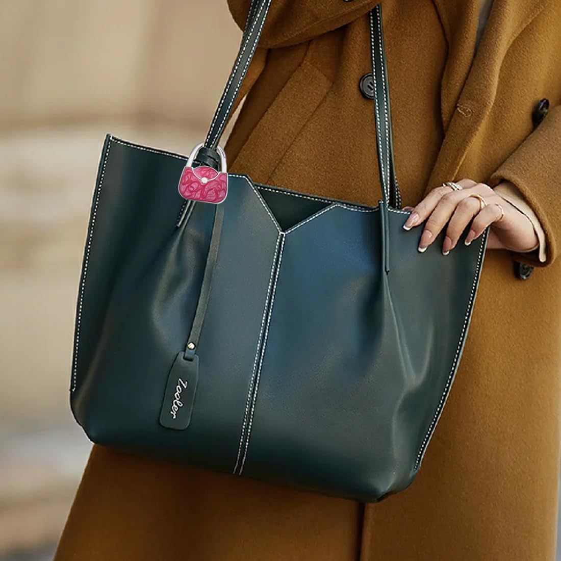 Gancio Da Tavolo Pieghevole Per Borsa, Portaborse Anti-Scivolo Max 3kg, Pratico E Portatile Per Ufficio E Casa
