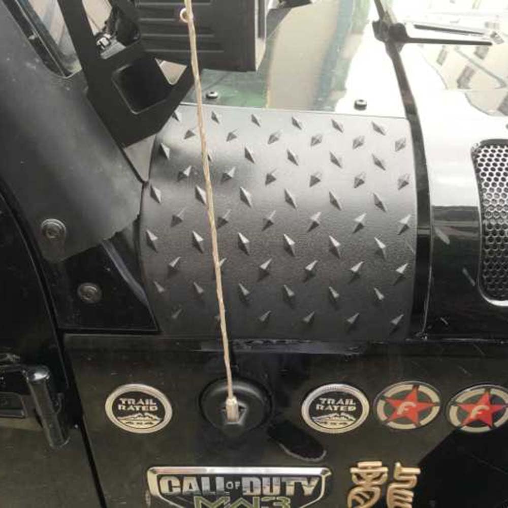 Needle Cowl Body Armor for JE-e.p JK Wrangler 2007-2017, Corner Guards Outer Cowling Cover Trim 1pair, Side Body Cowling Exterior Accessories Parts ABS, J165