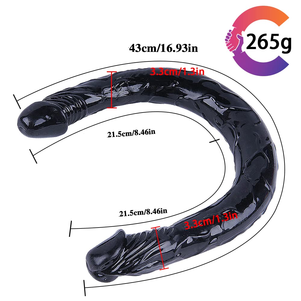 43CM D𝚒lḓ𝚘 a Doppia Testa D𝚒lḓ𝚘 per Donne e Uomini S𝚎x-Tóys Massaggàtóre Giócattóli anali