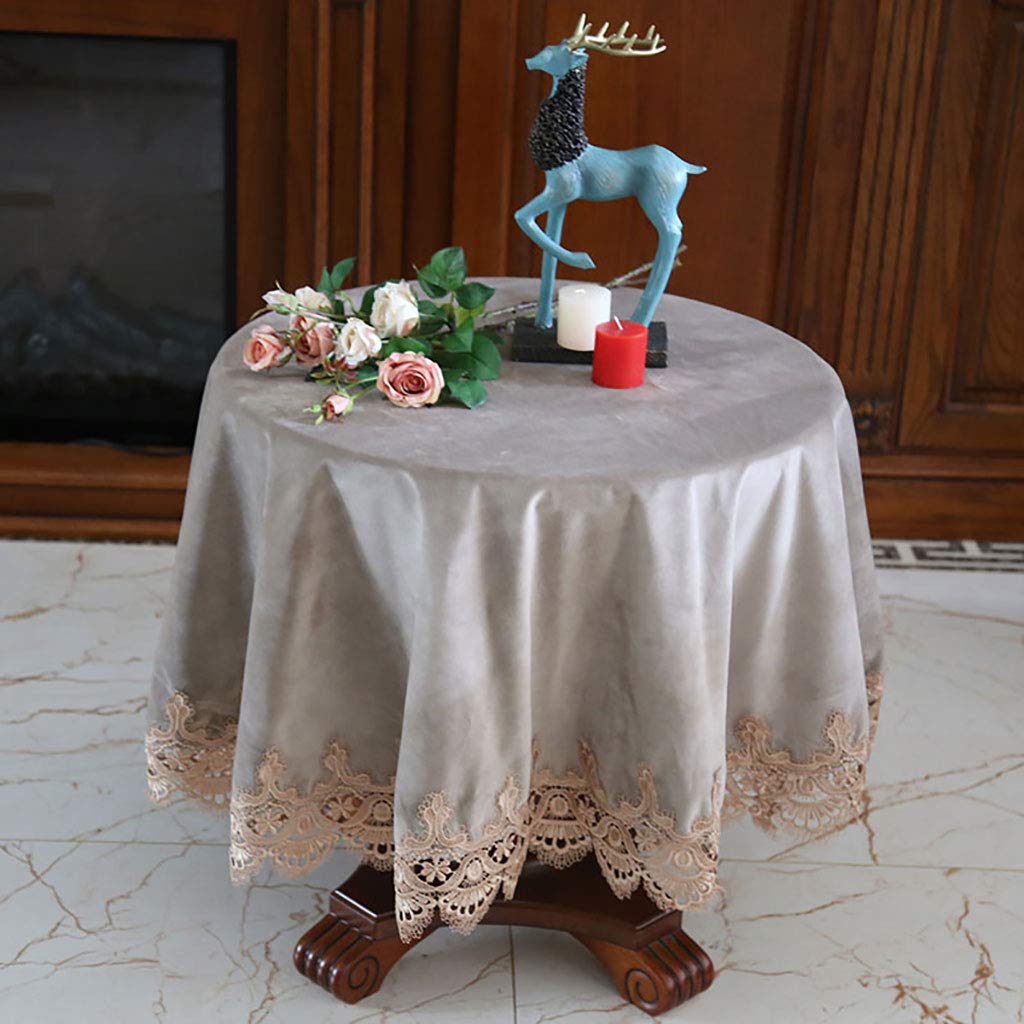 Nappe de jardin rectangulaire en cachemire et petite dentelle florale carrée