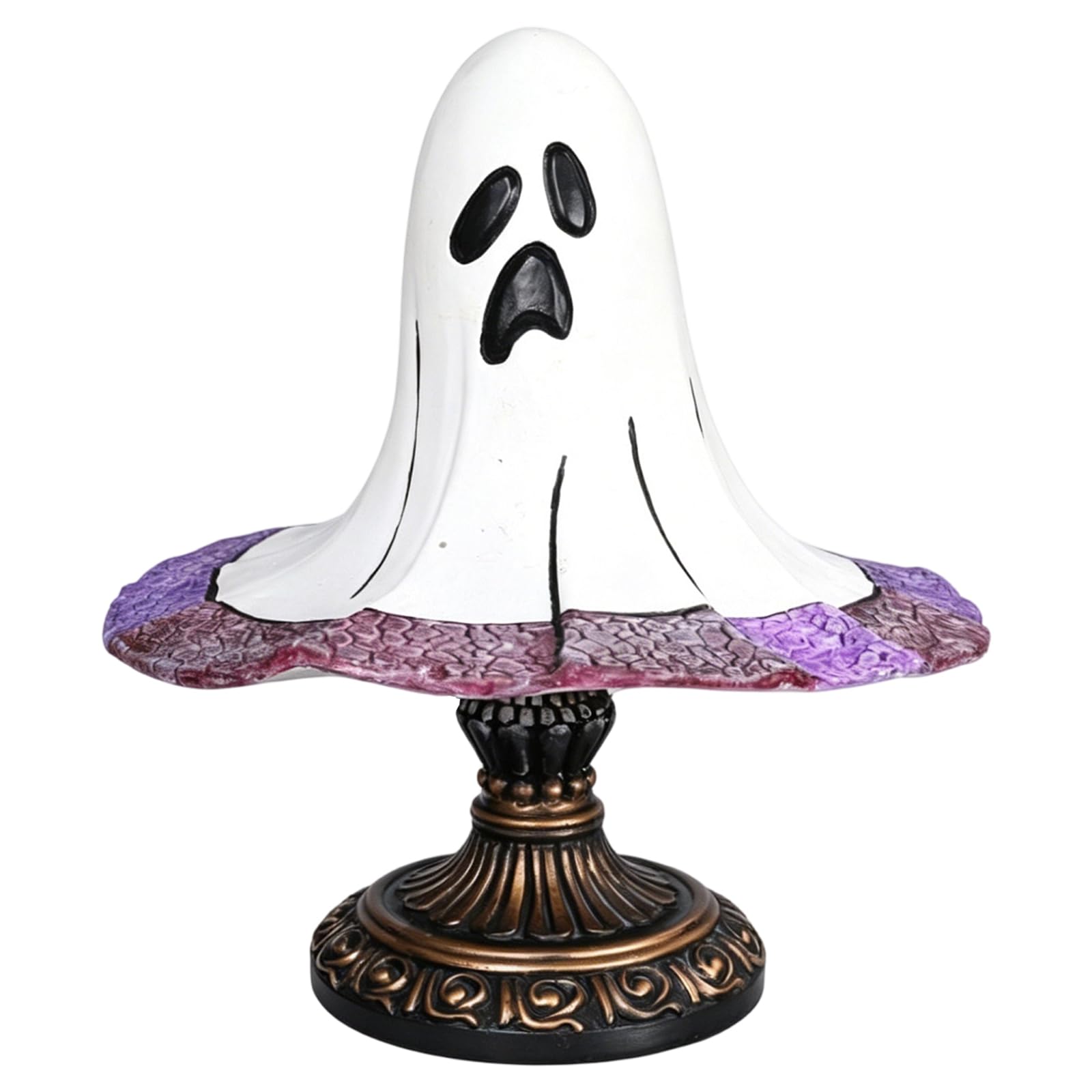 Lámpara de cristal de calabaza tallada y sombrero de bruja 8