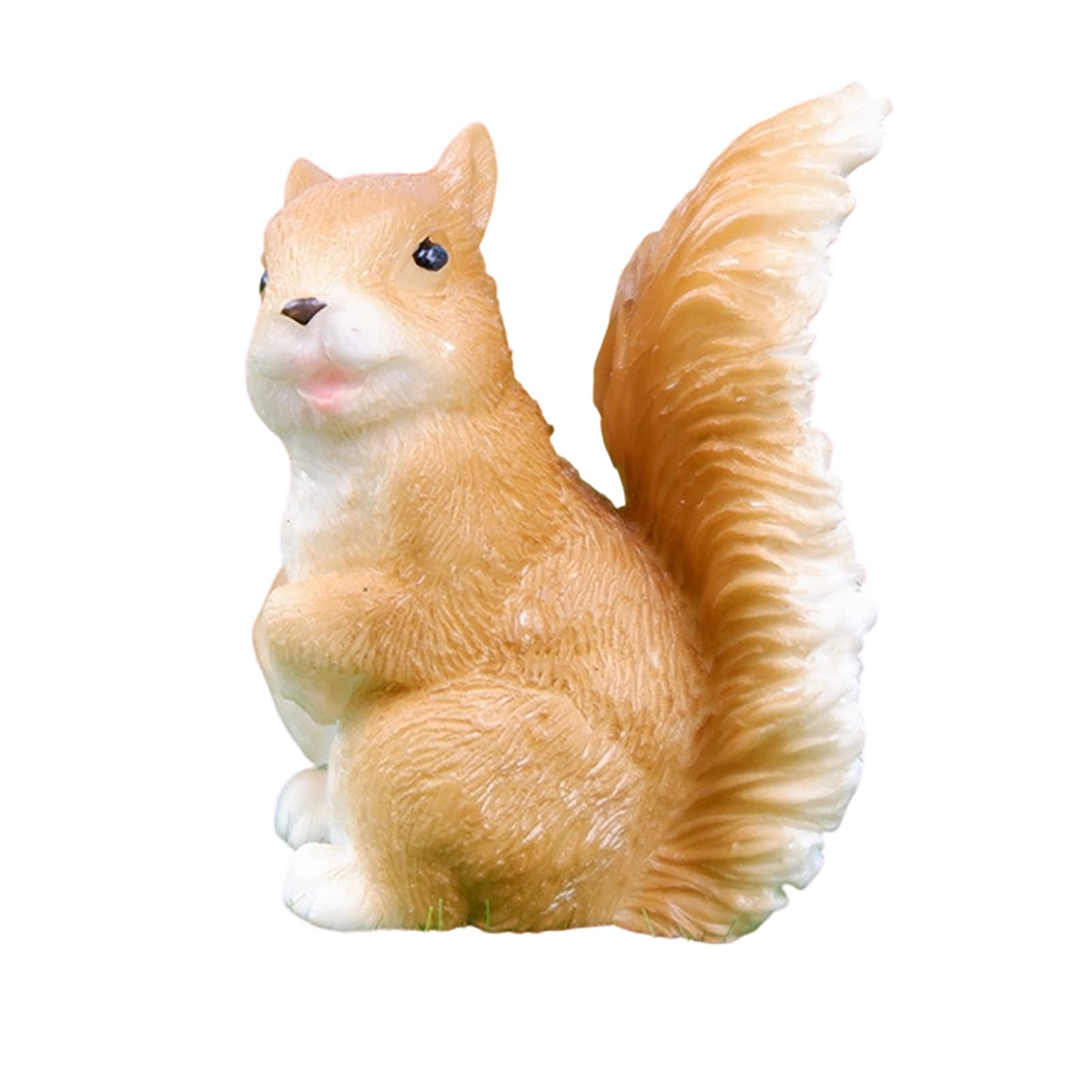 Virelynx Mini Squirrel Figurine – Tiny Resin Fairy Garden Accessory, Cute Animal Statue for Moss Landscape DIY Terrarium Decor