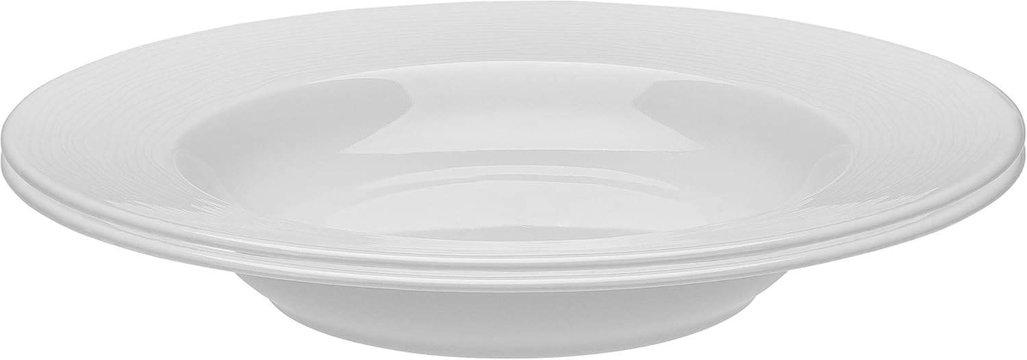 Geneviève Lethu Dinnerware 22.5cm Porcelain Pasta Bowls, Set of 2, White