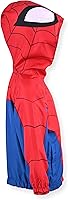 Vista 2 de Marvel Spiderman - Chaqueta cortavientos con capucha y cremallera para niños pequeños - AzulRojo
