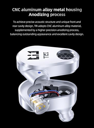 Miniatura 7 de EZ EAR KZ AS10 Auriculares de alta fidelidad con cable en auriculares con monitor de oído, 5 armadura equilibrada 5BA con cable con cancelación de