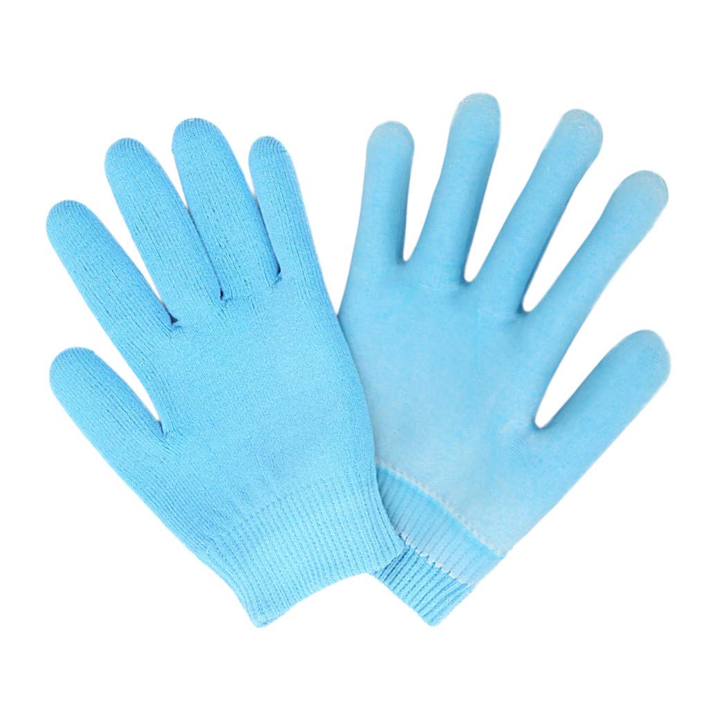 AnHua 1 Pair Gel SPA Moisturizing Gloves Soft Cotton Moisturizing Whitening Exfoliating Foot Mask Smooth Skin Care Dry Treatment (Blue) : Beauty & Personal Care