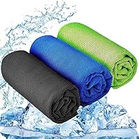 YQXCC Kühlendes Handtuch 3 Stück 120x30 cm Mikrofaser Handtuch für sofortige Kühlung Entlastung, kühles kaltes Handtuch für Yoga,Golf,Reisen,Sport,Camping,Fußball&Outdoor-Sport