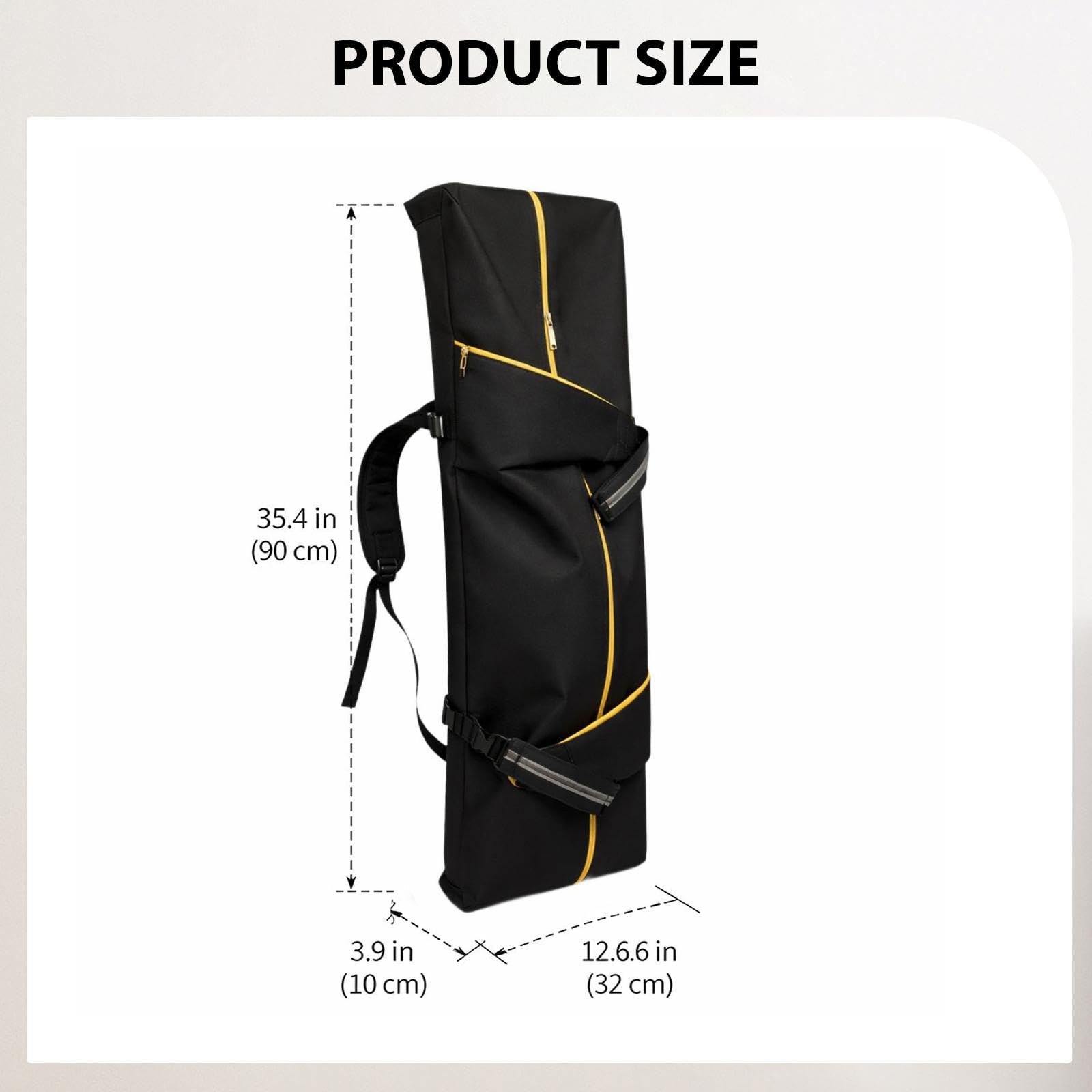 Mochila para Patineta Bolso de Hombro para Monopatín Mochila para Longboard Estuche Resistente con Tela Oxford Y Correas Anchas Adecuada para