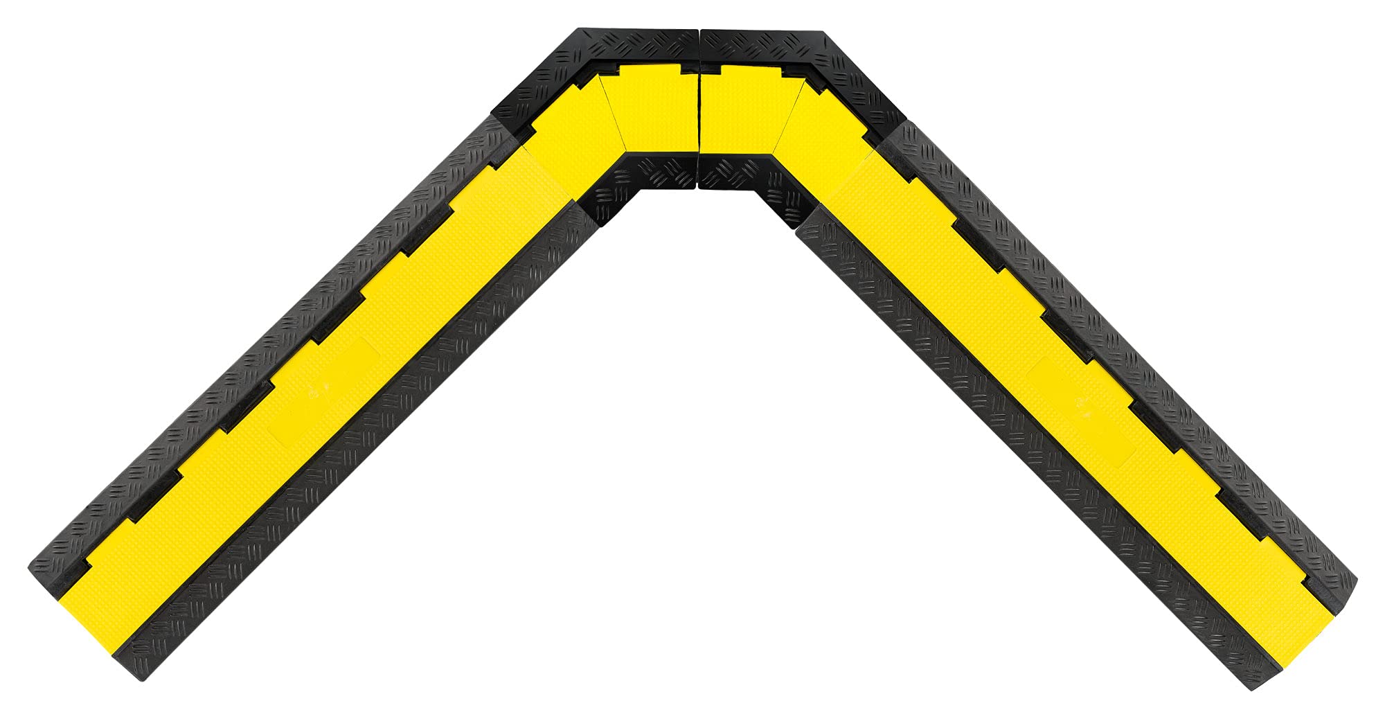 Pronomic Protector 2-100CA V3 45° Kabelbrückeneckstück 90° Set - 2X 45°-Eckstück und 2X Kabelbrücke - Schwalbenschwanz-Verbinder - Belastbar bis zu 7,5 t - Geeignet für den Außeneinsatz