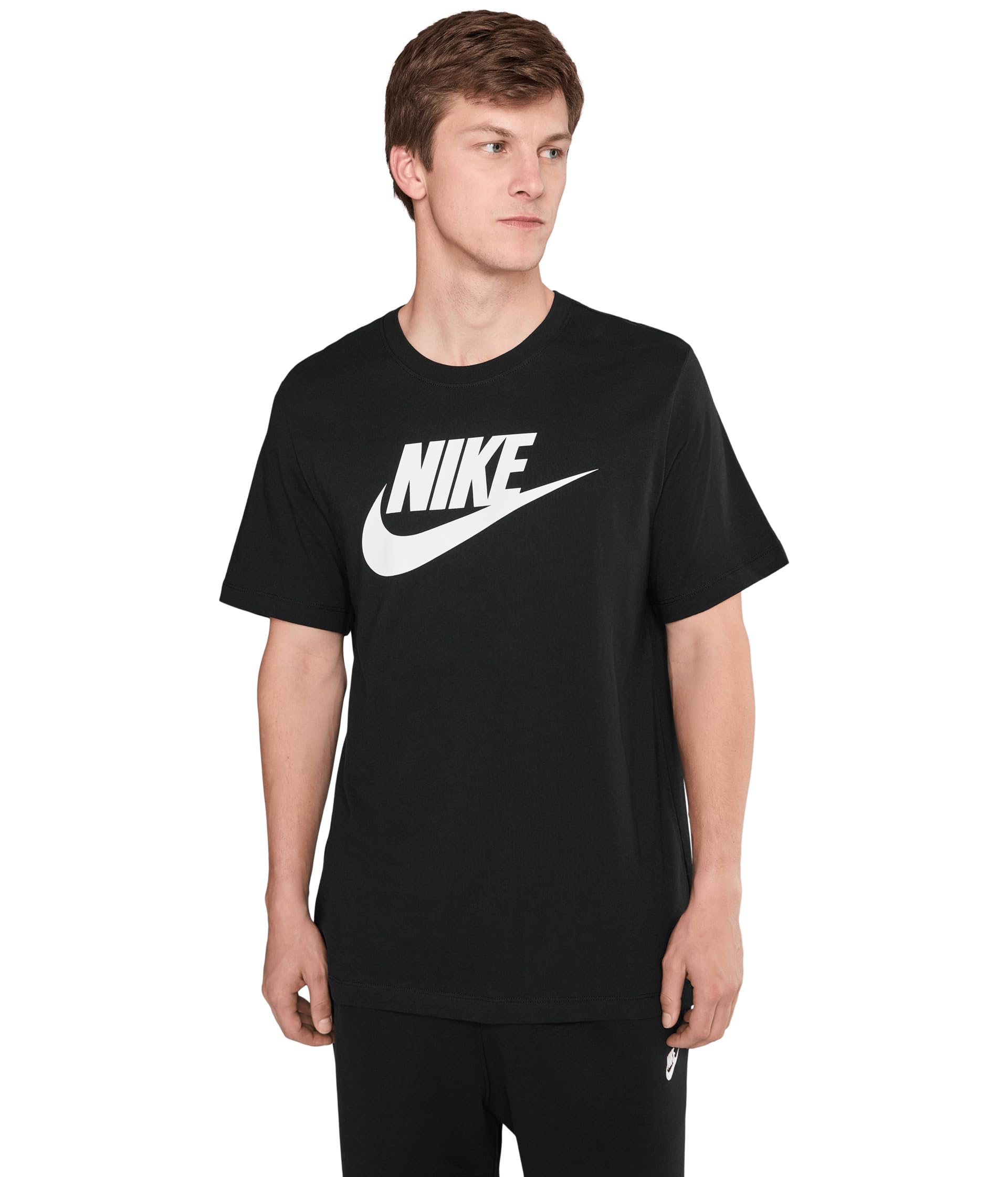 Nike M NSW tee Icon Futura Camiseta, Black/​White, L Hombre