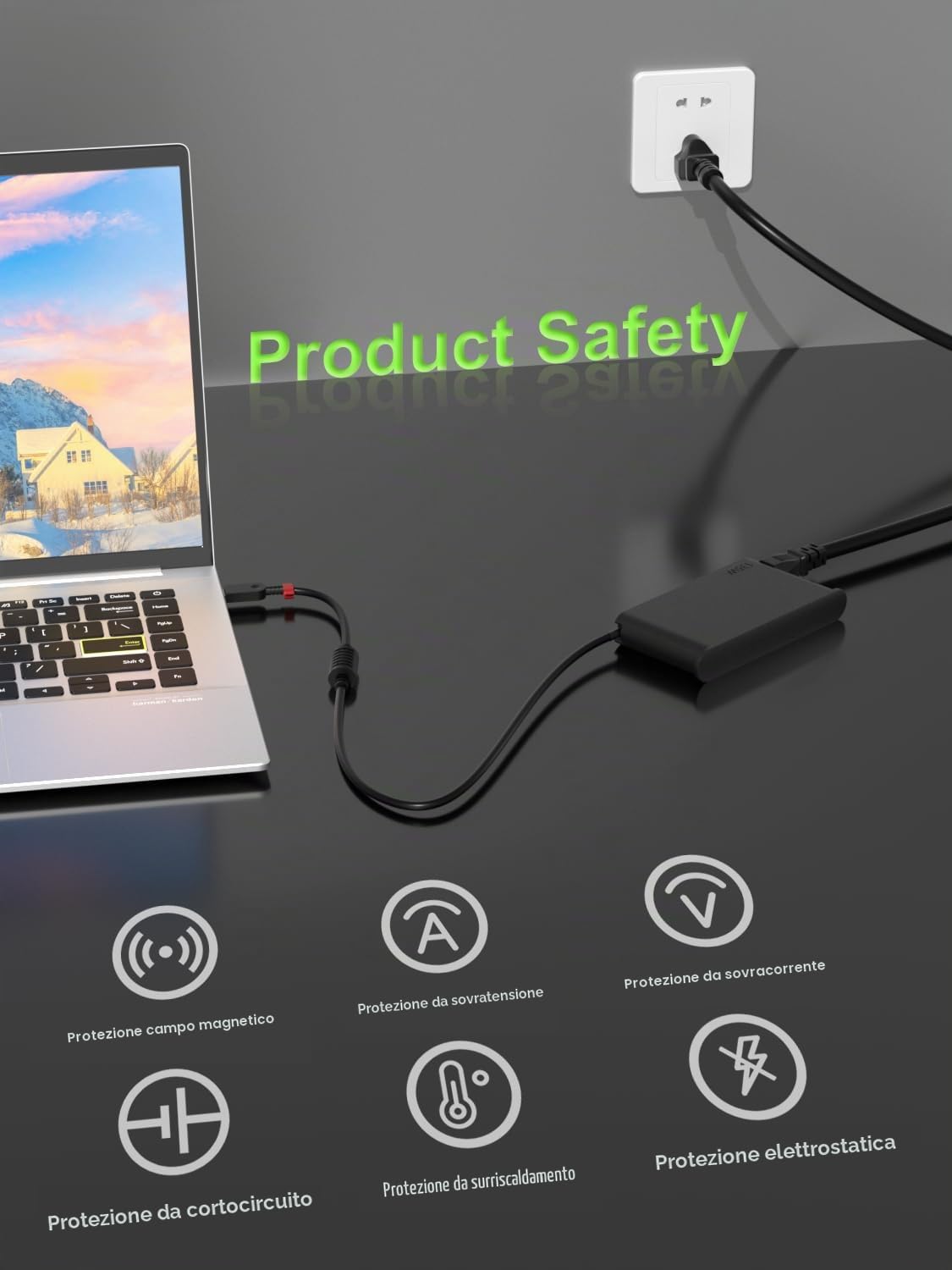 135W Caricatore USB C Slim Compatibile Con Lenovo ThinkPad Z16 T16 P16 P16s E16 Yoga Slim Pro 7 9 ThinkBook 16 14p 14 15 IdeaPad Slim Pro 5 7 9 Portatile