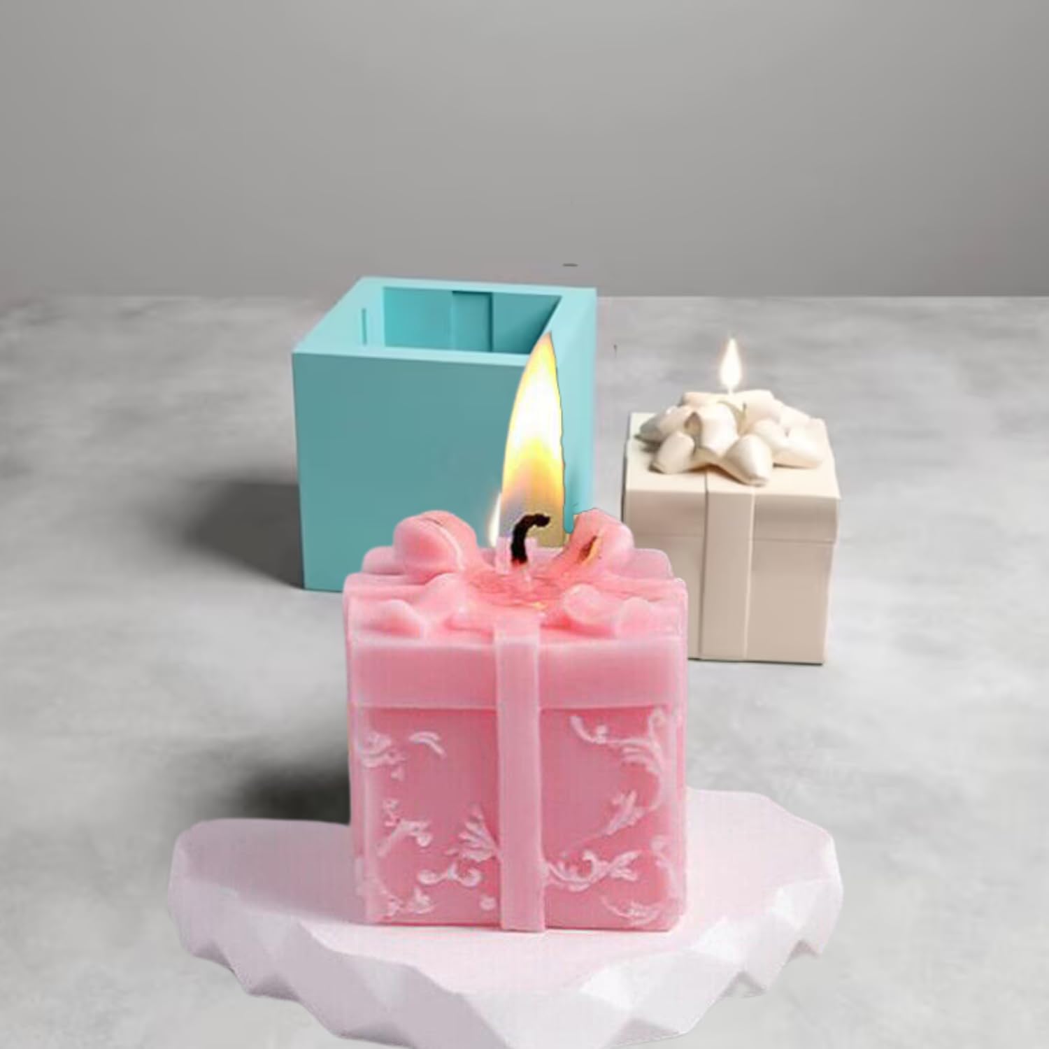 Moldberry Candle Mould Making Silicone Gift Box Candle Aromatherapy Plaster Crafts Mold DIY Silicone Cake Mould Cuboid Shape Moulds with Embossed Soap Chocolates Puddings Pack of 1 (B0BSGMZRVN) Amazon Price History, Amazon Price Tracker