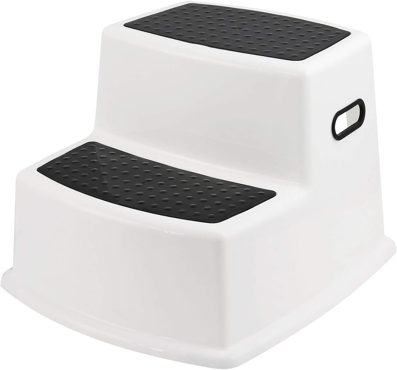 SmashingDealsDirect® Dual Height Step Stool, Toddlers & Kids Potty Training Stool for Bathroom, Two-Step Design Stepping Stool for Toddlers with Soft-Grip, Kitchen Stepping Stool (Black)