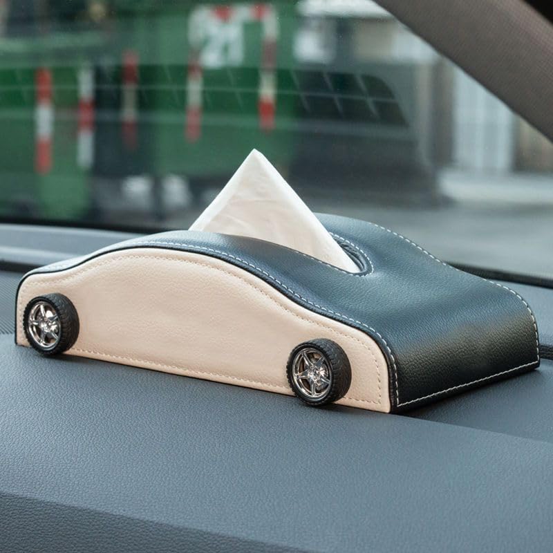 Boîte à Mouchoirs Voiture Pour Alfa Romeo Giulia 2022-2024 - Porte Mouchoirs Cuir Microfibre Élégant