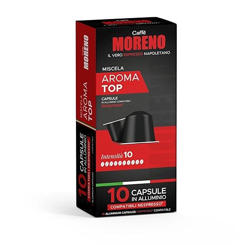 Miniatura 6 de Aroma TOP 50 Nexpresso Compatible Cápsula tamaño original, Cremoso, Mezcla Premium, CAFFE MORENO, Hecho en Italia Il Vero Espresso Napoletano.