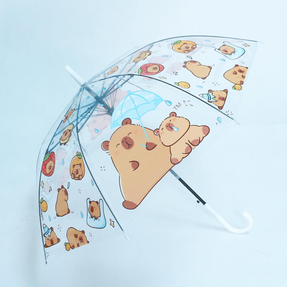 Jellyfish Transparent Umbrella, Romantic Creative Cute Automatic Open J Hook Handle Clear Umbrella Set, Birthday Gift Christmas Gift