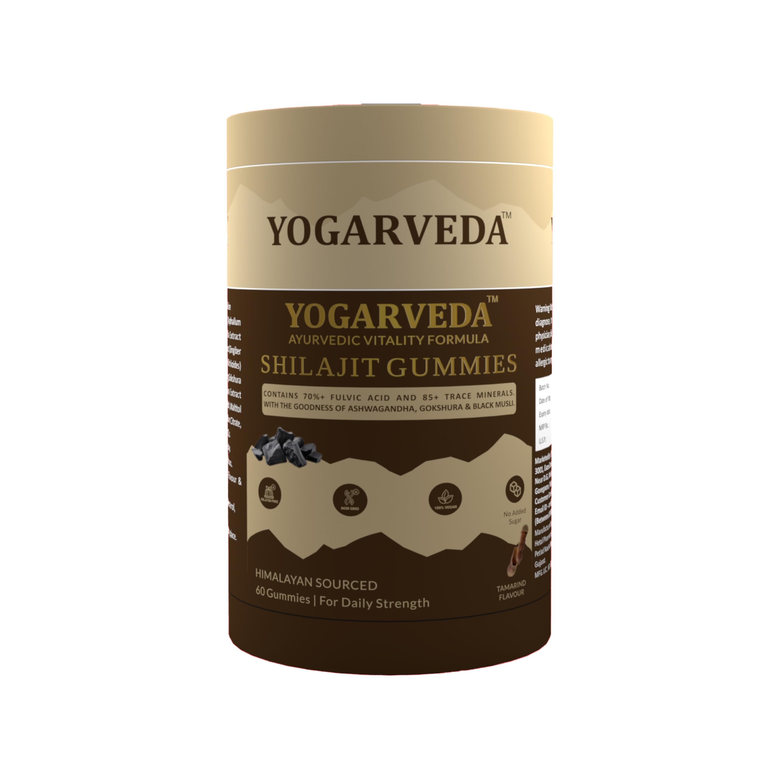 YOGARVEDA™ Shilajit Gummies | 70%+ Fulvic Acid & 85+ Trace Minerals |60 Gummies-image-6