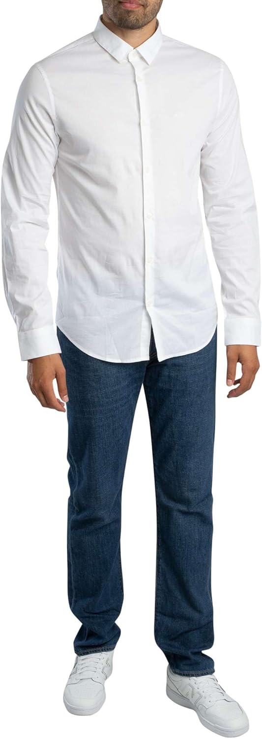 Armani Exchange Mens Stretch Poplin Button Down Shirt - Image 5