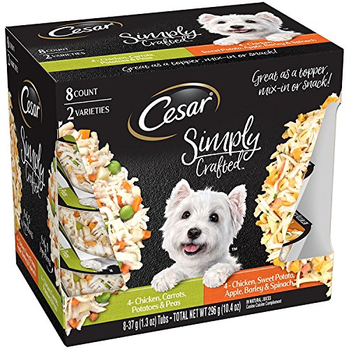Cesar Simply Crafted Chicken, Carrots, Sweet Potato, Barley & Spinach Variety Pack Adult Wet Dog Food, 1.3 Oz., Count Of 8 #TOP1
