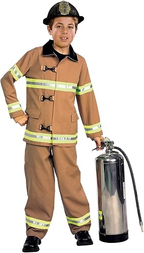 Jovenes héroes disfraz de bombero para niños., L, Como se muestra