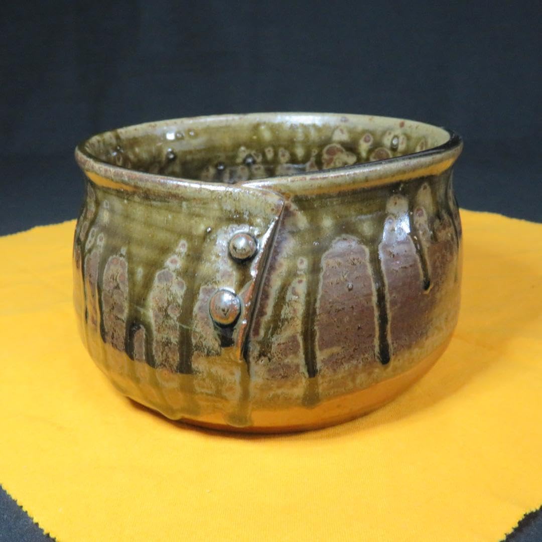 茶道具 石田陶春作 丹波茶入 西陣織宝間道仕覆付 共箱 V 7862 【公式通販】