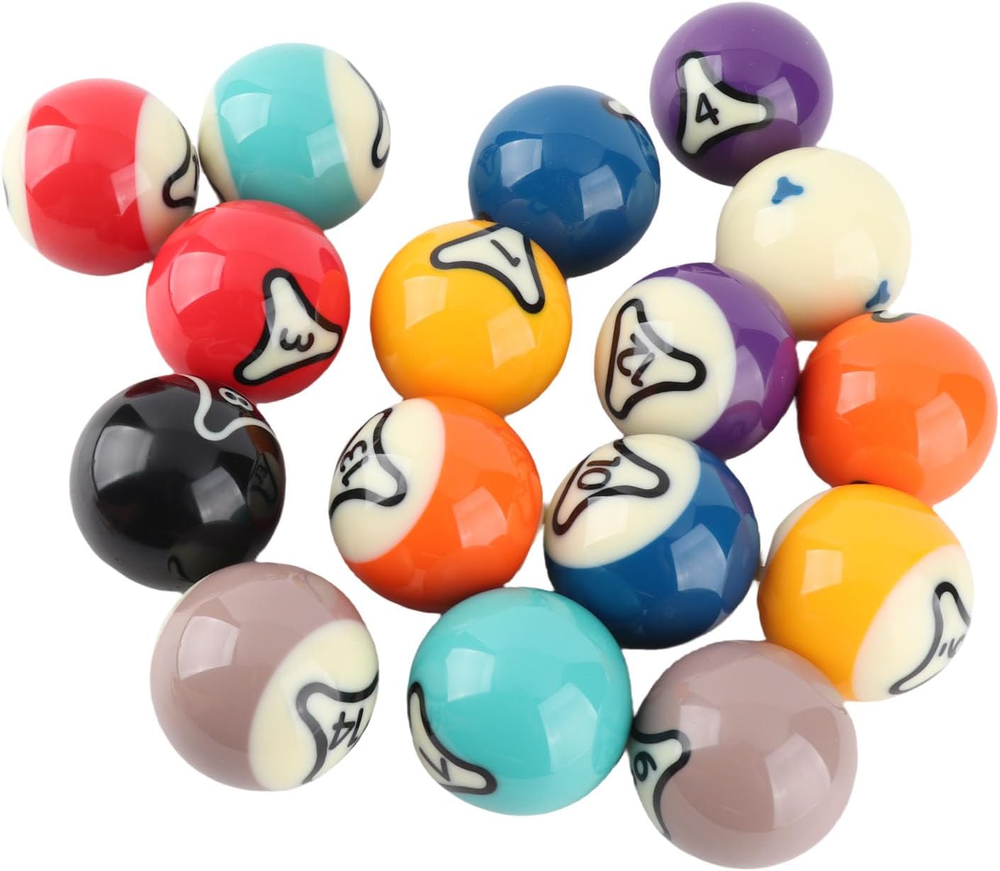 Pilipane Billiard Balls Set Professional Tournament Style Pool Balls for Billiards Games and Family Entertainment Resin Material 57.2mm Dia 16Pcs with Wiping Cloth