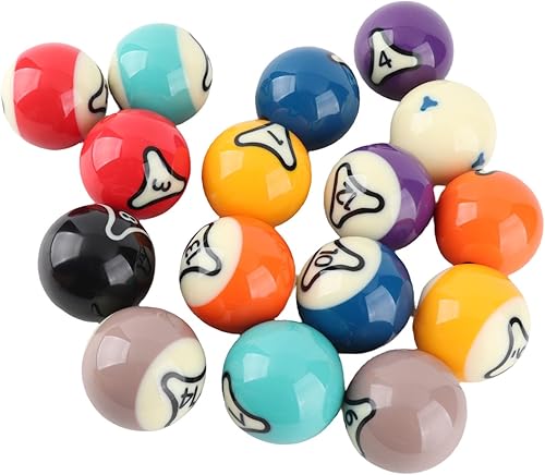 Miniatura 7 de Juego de 16 bolas de billar  Resina de 2.252 in de diámetro para torneos y prácticas, calidad premium y uso doméstico