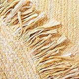 SAFAVIEH Braided Collection Area Rug - 4' Round, Beige, Handmade Boho Fringe Reversible Cotton, Ideal for High Traffic Areas in Living Room, Bedroom (BRD451B)