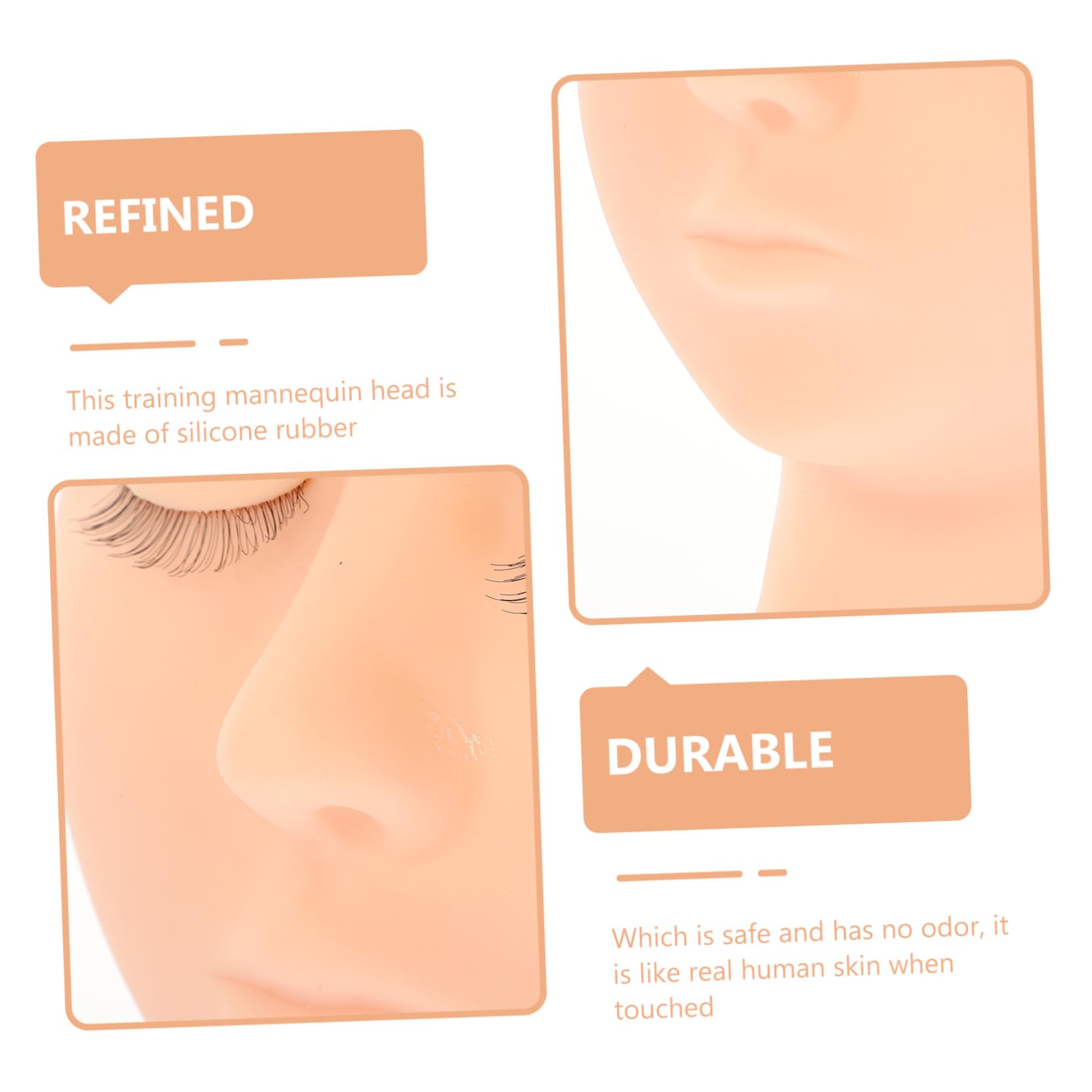 Mannequinkopf mit Abnehmbarem Augenlid Silikon für Make Up Übungen