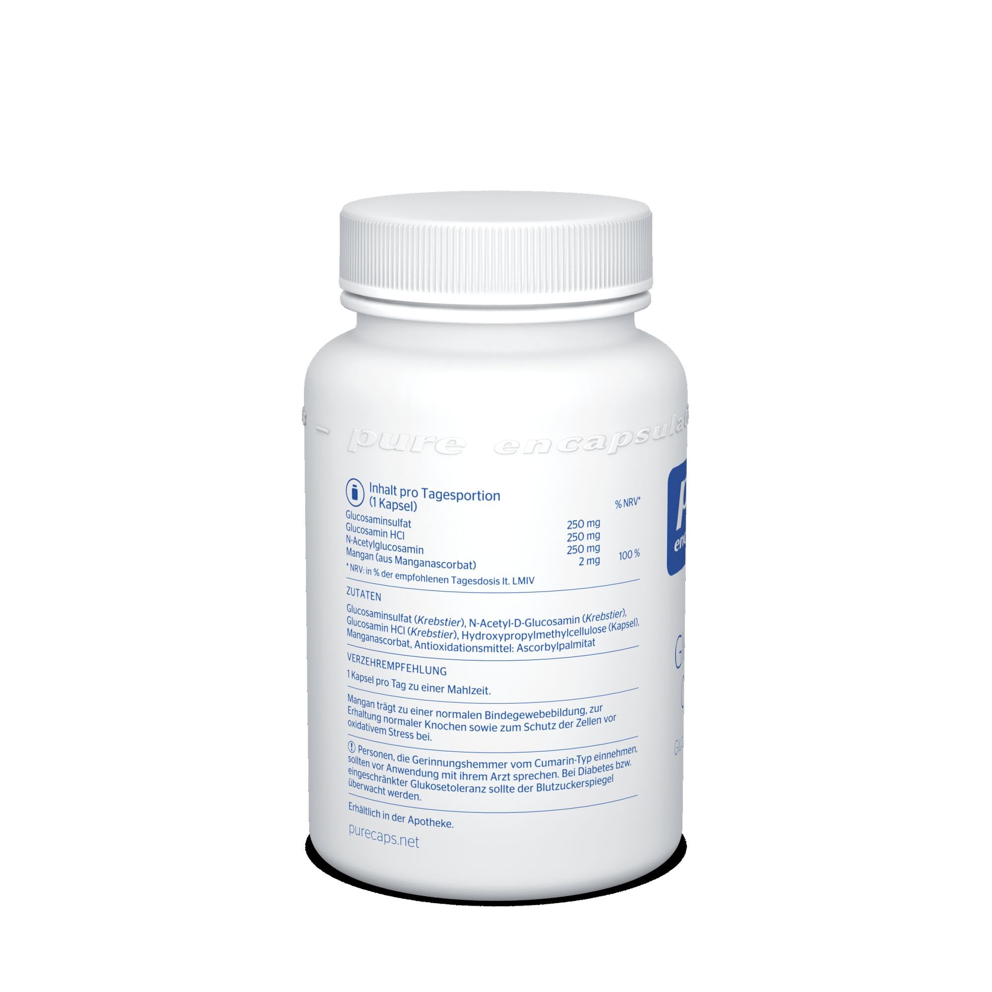 Pure Encapsulations - Glucosamin Complex - Mit Mangan für Knochen und Bindegewebe - 60 Kapseln