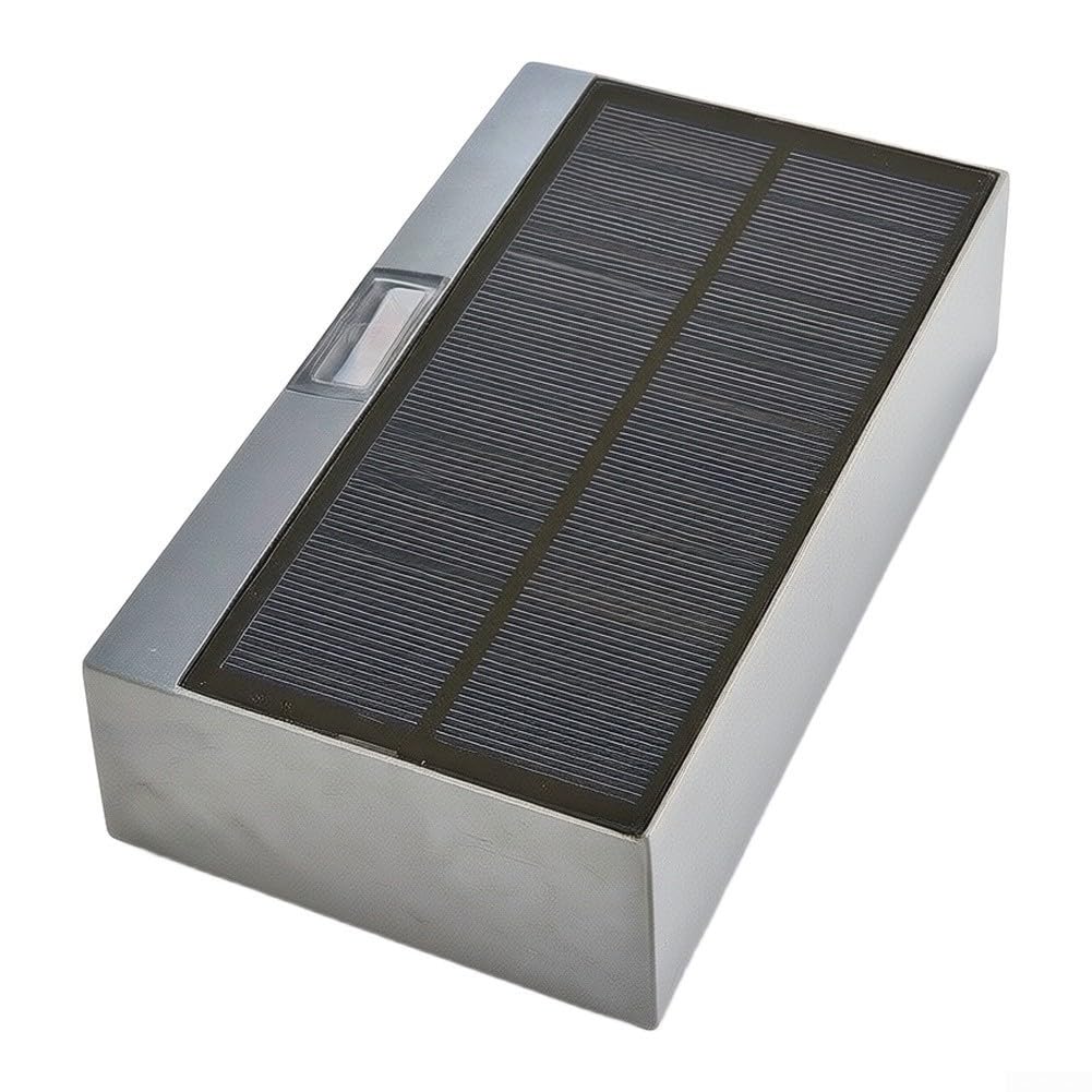 Applique murale solaire d'extérieur en aluminium blanc chaud (faible
